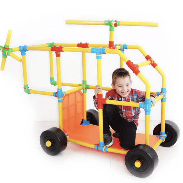 Versatile construction toy for kids with 220 pieces for creative play.
