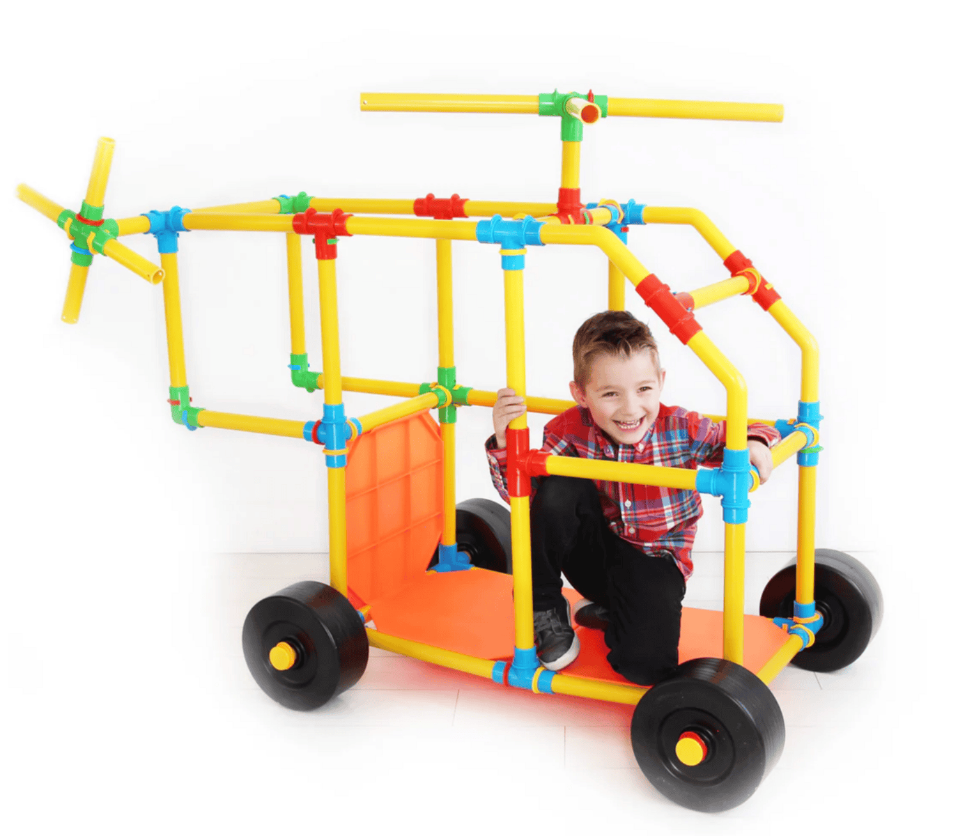 Versatile construction toy for kids with 220 pieces for creative play.