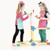 Two girls building with Petra Play Ultimate Builder Set, 220 pieces, creative construction toy.