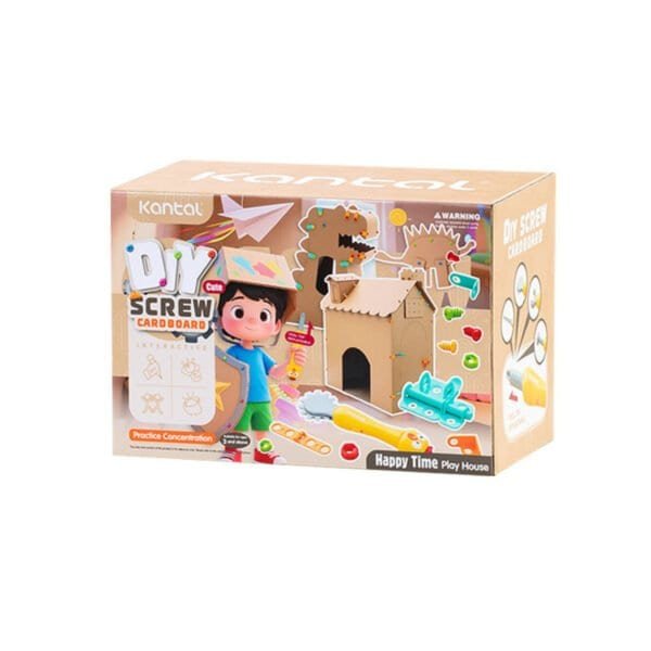 Creative cardboard building set for kids to craft and play.